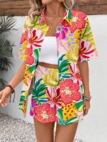 Compleu Yana Multicolor format din Bluza si Pantalon
