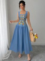 Rochie Lunga Stella Albastra - imagine 3