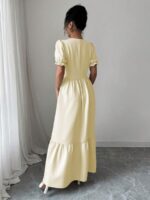 Rochie Lunga Cessia Crem - imagine 2