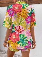 Compleu Yana Multicolor format din Bluza si Pantalon - imagine 2