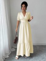 Rochie Lunga Cessia Crem