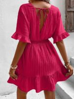 Rochie Scurta Petra Roz Inchis - imagine 2