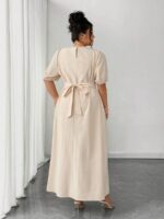 Rochie Lunga Monette Crem - Marimi Mari - imagine 2