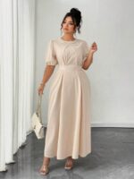 Rochie Lunga Monette Crem - Marimi Mari