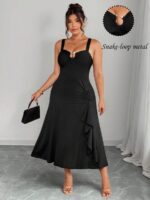 Rochie Midi Vera Neagra - Marimi Mari - imagine 3