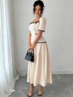 Rochie Midi Ribalta Crem - imagine 2