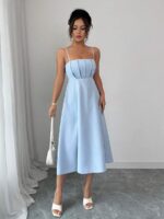 Rochie Midi Helina Bleu - imagine 3