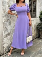 Rochie Lunga Grigorina Lila - Marimi Mari