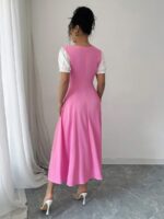 Rochie Midi Saline Roz - imagine 2