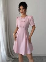 Rochie Scurta Anabela Roz - imagine 3