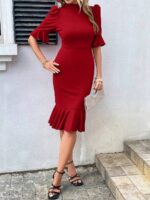 Rochie Midi Padina Rosie