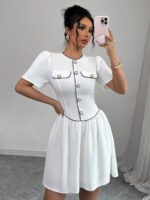 Rochie Scurta Beatrix Alba