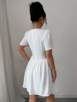 Rochie Scurta Beatrix Alba - imagine 2