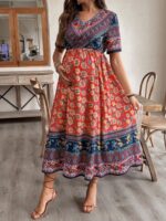 Rochie Midi de Maternitate Bileta Multicolora
