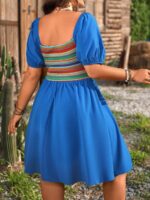 Rochie Scurta Doina Albastra - Marimi Mari - imagine 2