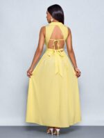Rochie Lunga Silvia Galbena - imagine 2