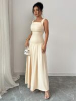 Rochie Lunga Kinna Crem - imagine 3