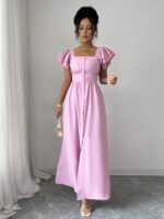 Rochie Lunga Adelise Roz