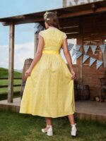 Rochie Midi Miriam Galbena ( fara topul din dantela alba ) - imagine 2