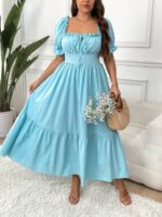 Rochie Lunga Despina Bleu - Marimi Mari