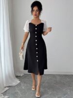 Rochie Midi Urania Neagra - imagine 3