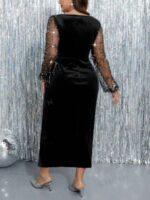 Rochie Midi Adine Neagra - Marimi Mari - imagine 2