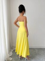 Rochie Lunga Anika Galbena - imagine 2