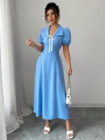 Rochie Lunga Janina Bleu