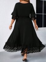 Rochie Lunga Bernarda Neagra  - Marimi Mari - imagine 2