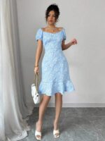 Rochie Scurta Jesika  Bleu