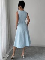 Rochie Midi Noemi Bleu - imagine 2
