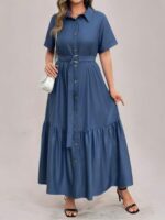 Rochie Lunga Ophelia Albastra - Marimi Mari