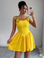 Rochie Scurta Nango Galbena