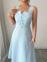 Rochie Midi Noemi Bleu - imagine 3