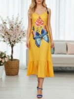 Rochie Midi Laurena Galbena