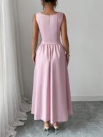 Rochie Lunga Aino Roz Pudra - imagine 2