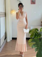 Rochie Lunga Alissa Crem