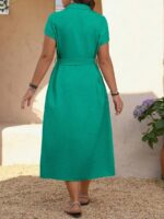 Rochie Lunga Codruta Verde - Marimi Mari - imagine 2