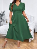 Rochie Lunga Coryna Verde - Marimi Mari