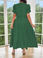 Rochie Lunga Coryna Verde - Marimi Mari - imagine 2