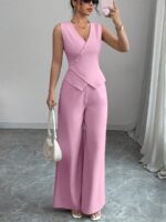 Compleu Elpis Roz format din Vesta si Pantalon