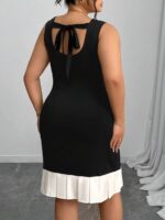 Rochie Scurta Emilla Neagra - Marimi Mari - imagine 2