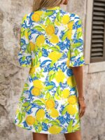 Rochie Scurta Jayne Alba cu Print Lamai - Marimi Mari - imagine 2