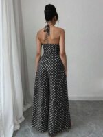 Salopeta Judith Neagra cu Buline Albe - imagine 2