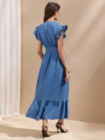 Rochie Lunga Kyra Albastra - imagine 2