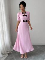 Rochie Lunga Linnea Roz Pudra
