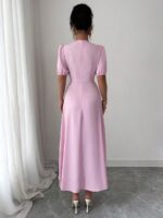 Rochie Lunga Linnea Roz Pudra - imagine 2