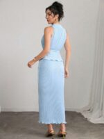 Compleu cu Fusta Monza Bleu - imagine 2