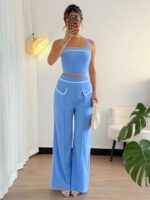 Compleu Murcia Bleu format din Top si Pantalon