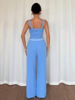 Compleu Murcia Bleu format din Top si Pantalon - imagine 2